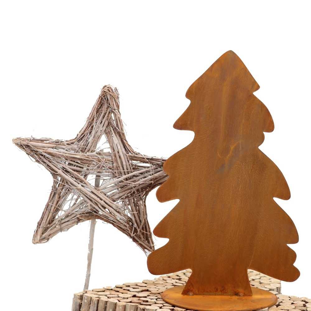 Weihnachtsbaum in Edelrost | Weihnachtsdeko Tannenbaum klein