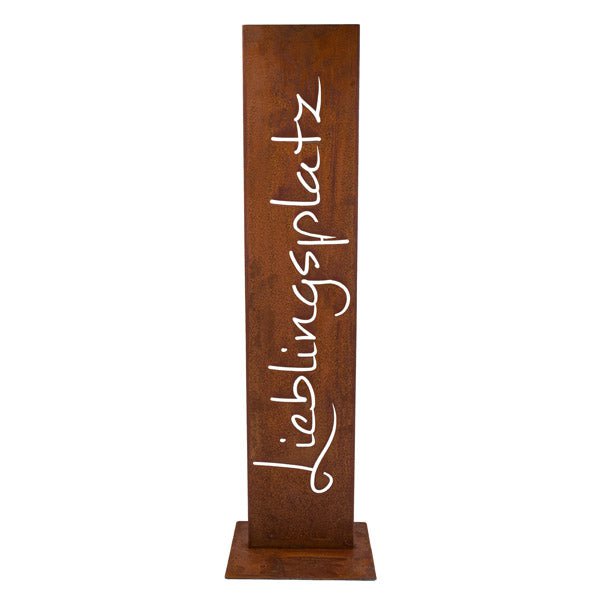 Lieblingsplatz Schild Garten | Rost Deko