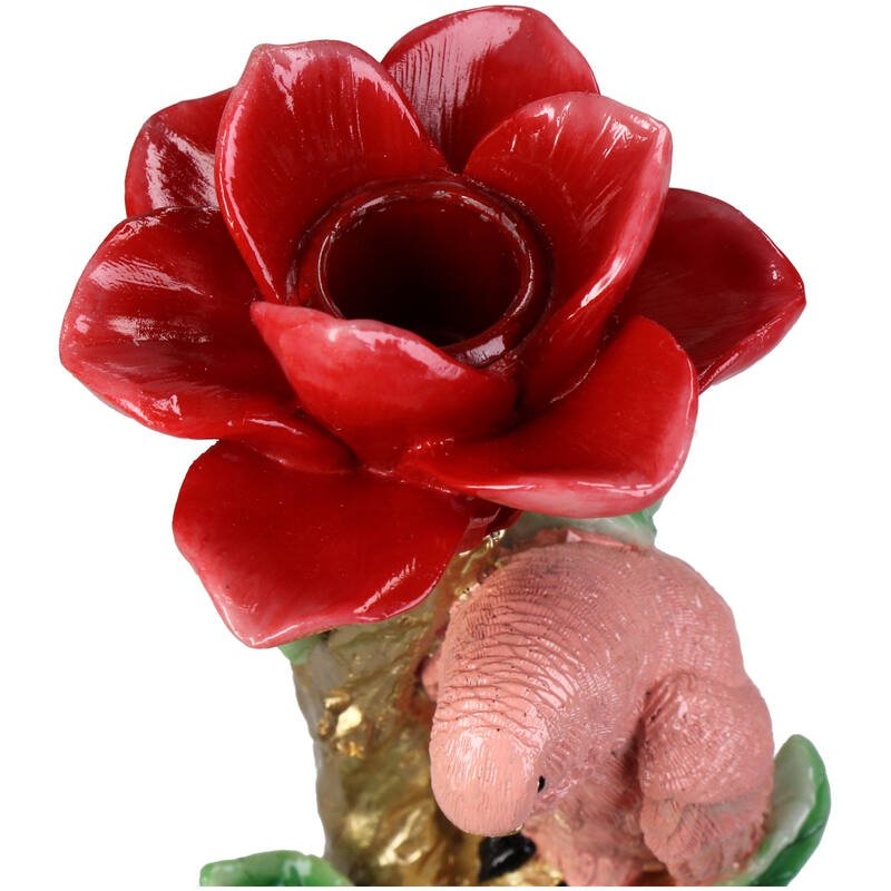 Kerzenhalter - Rosa Papagei ↑ 26 cm