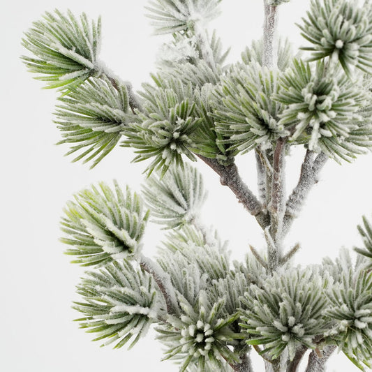 Künstlicher Weihnachtsbaum in Jute - H55 x Ø25 cm - grün gefrostet