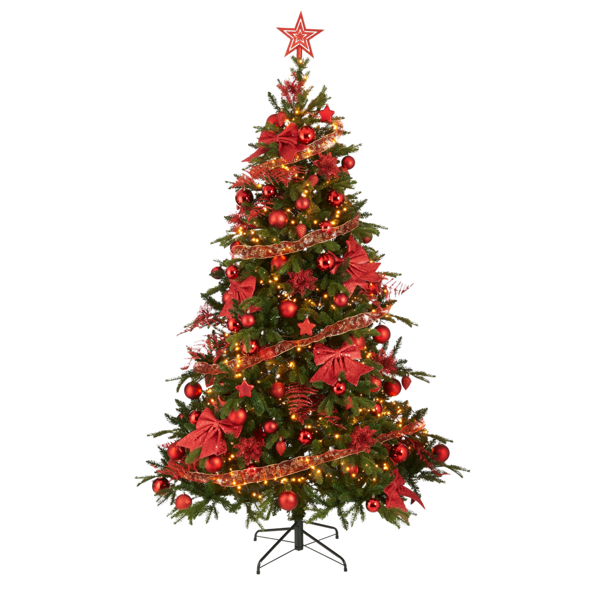 Weihnachtsbaumdekorationsset - 100 Stück - rot