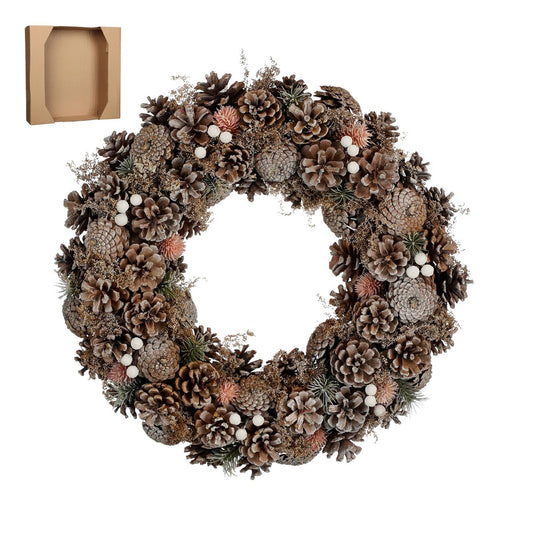 Weihnachtskranz - Ø50 cm - Pfirsich