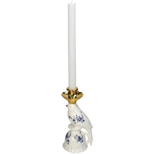 Kerzenhalter - Vogelporzellan - Delfter Blau ↑ 21 cm