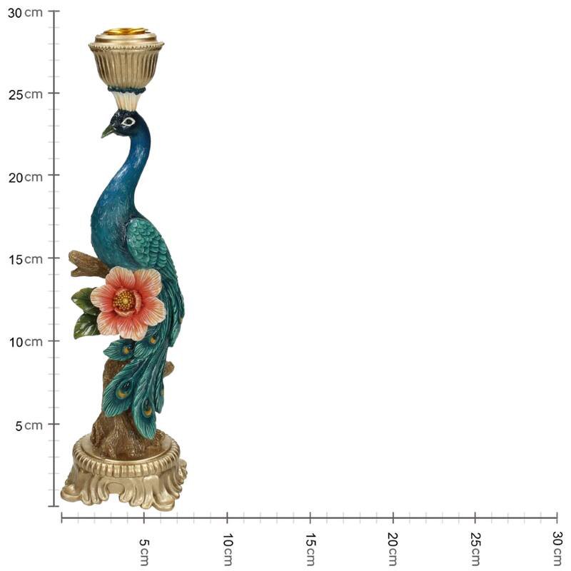 Kerzenhalter - Peacock Multi - ↑ 29 cm
