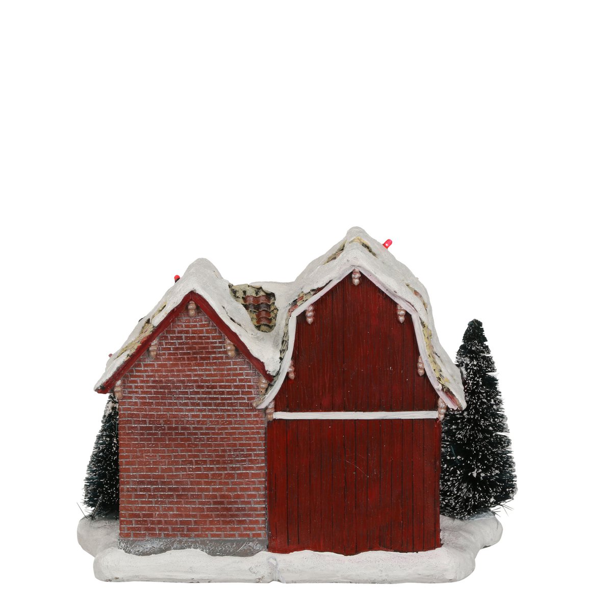 LuVille Weihnachtsdorf Miniatur-Rentierdoktor – L18 x B12 x H14 cm