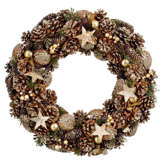 House of Seasons Weihnachtskranz – Ø50 cm – Braun