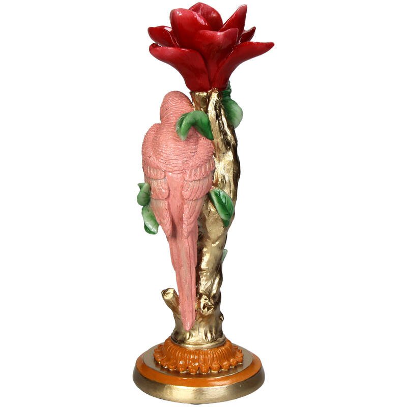 Kerzenhalter - Rosa Papagei ↑ 26 cm