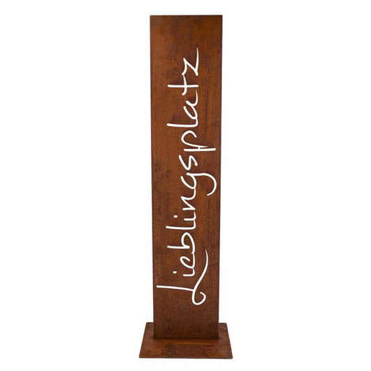 Lieblingsplatz Schild Garten | Rost Deko