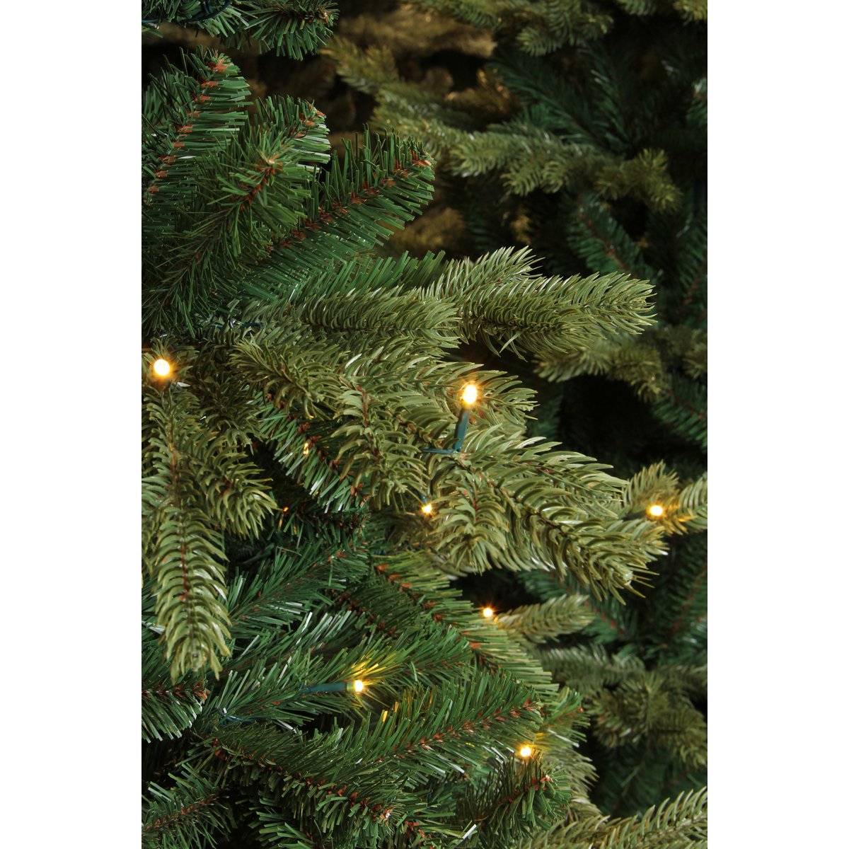 Sherwood Deluxe Künstlicher Weihnachtsbaum mit LED-Beleuchtung – H185 x Ø127 cm – Grün