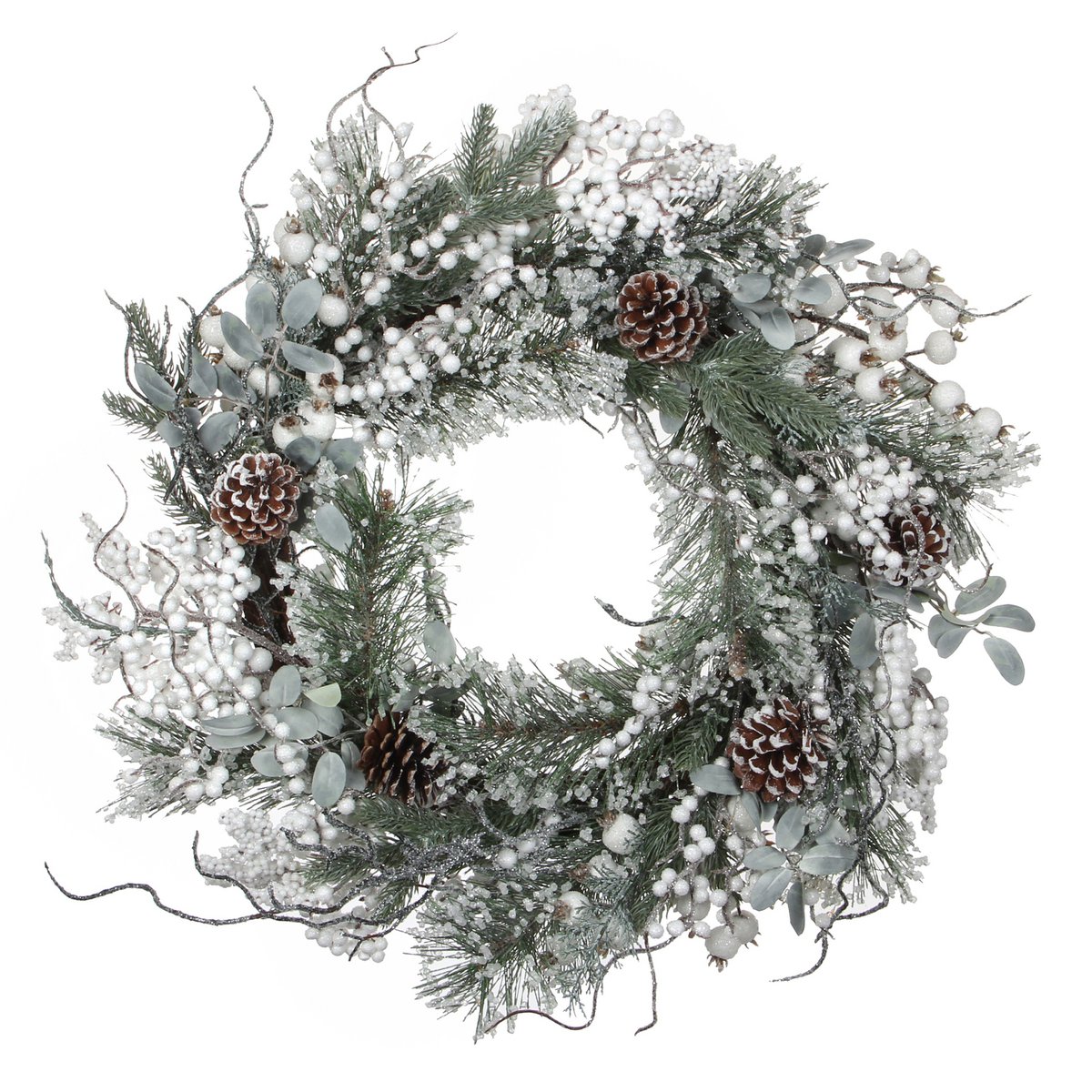 Winter-Weihnachtskranz – Ø50 cm – Grün