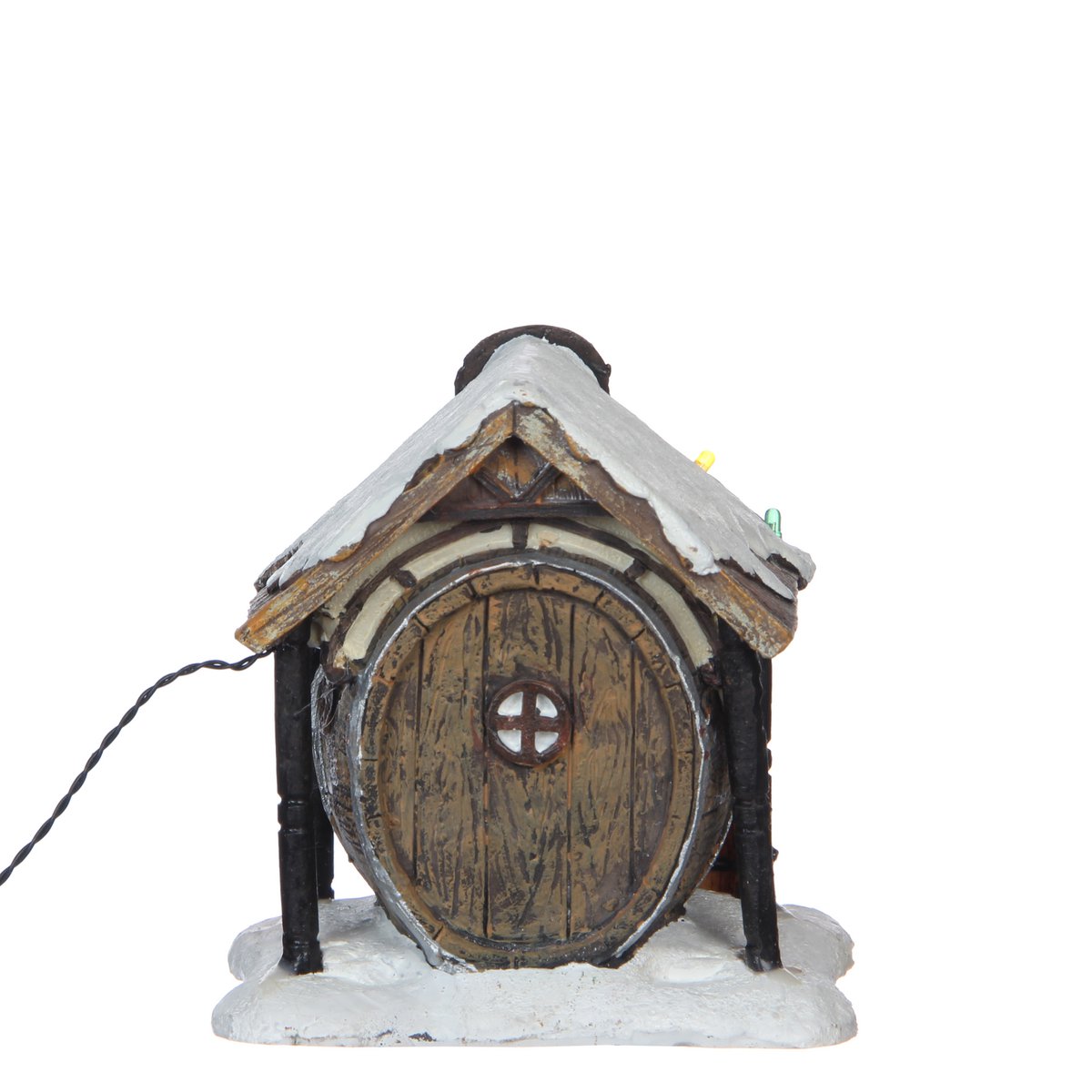 LuVille Weihnachtsdorf Miniatur-Bierbottich – L11 x B12 x H12 cm