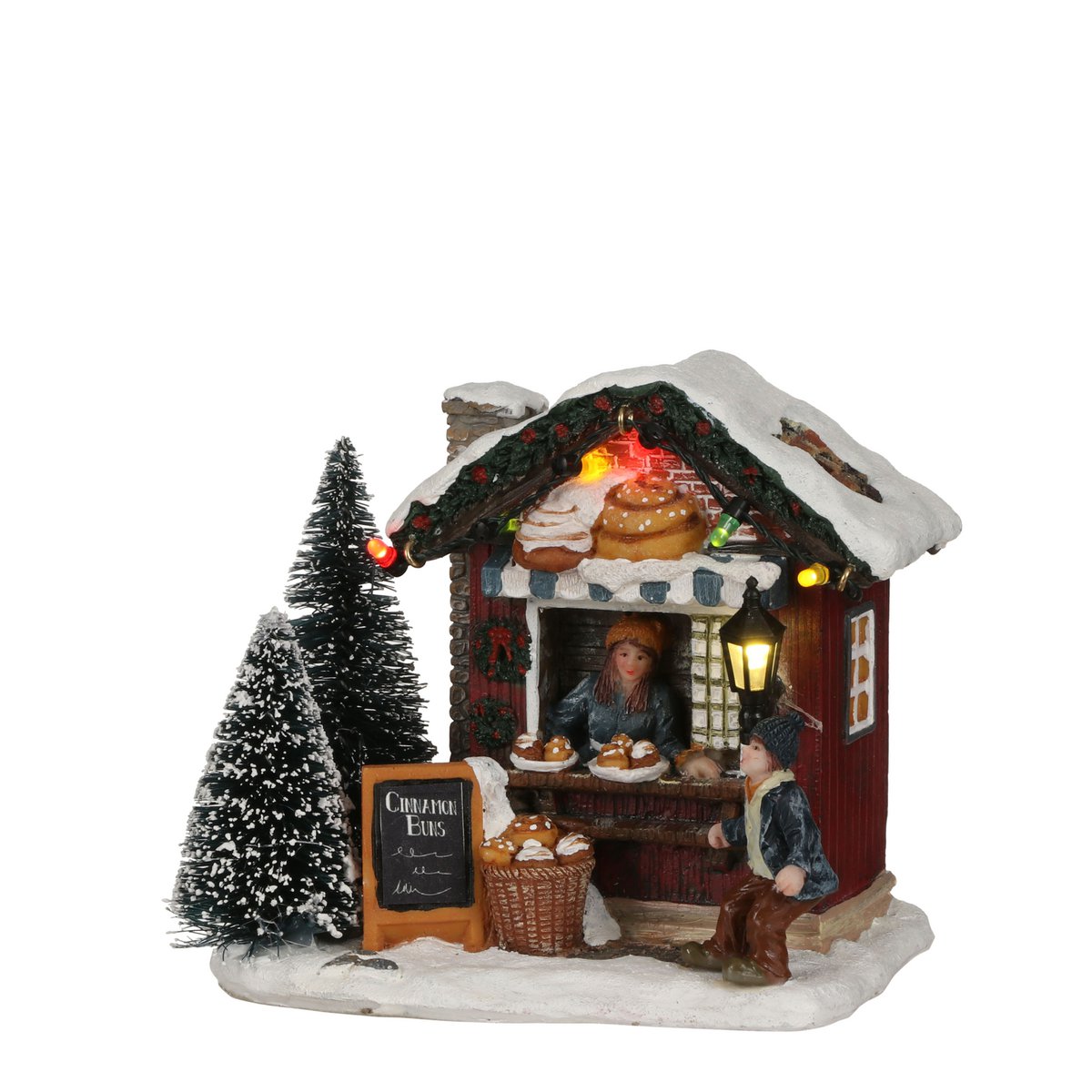 LuVille Christmas Village Miniatur-Zimtschnecken – L12 x B9 x H11 cm