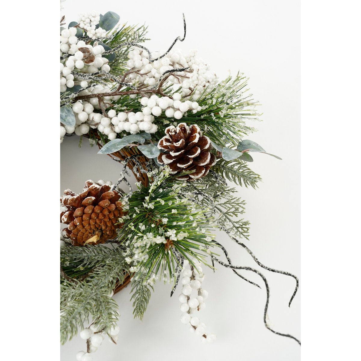 Winter-Weihnachtskranz – Ø50 cm – Grün