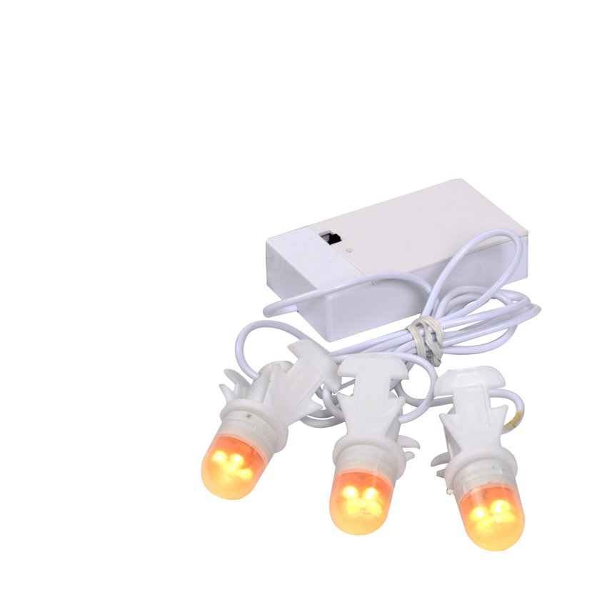 LuVille Christmas Village Miniatur-Glühbirnenkette - 3 Lichter - L15 cm