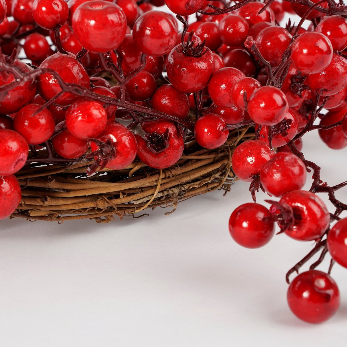 Weihnachtskranz Beeren - Ø50 cm - Schaumstoff - Rot