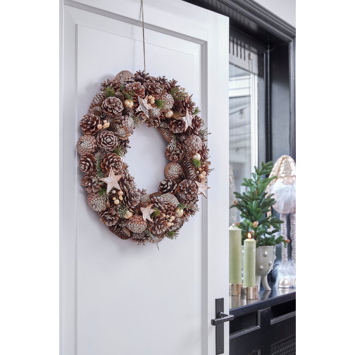 House of Seasons Weihnachtskranz – Ø50 cm – Braun