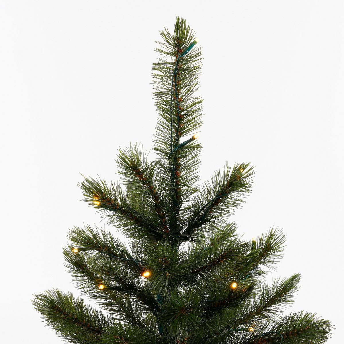 Bristlecone Künstlicher Weihnachtsbaum mit LED-Beleuchtung – H215 x Ø127 cm – Dunkelgrün