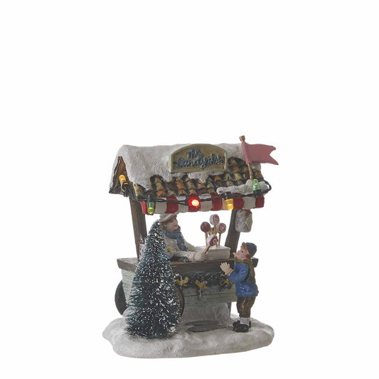 LuVille Christmas Village Miniatur-Süßigkeitenständer – L10 x B8 x H10 cm